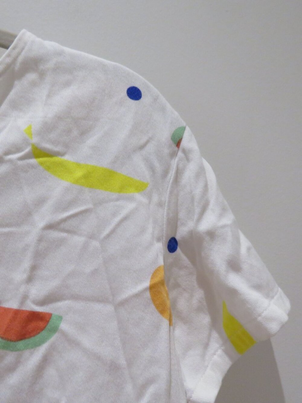 DUSEN DUSEN Fruit Stand Cropped Shirt Top XS Novelty Abstract Avant Garde - Picture 5 of 13